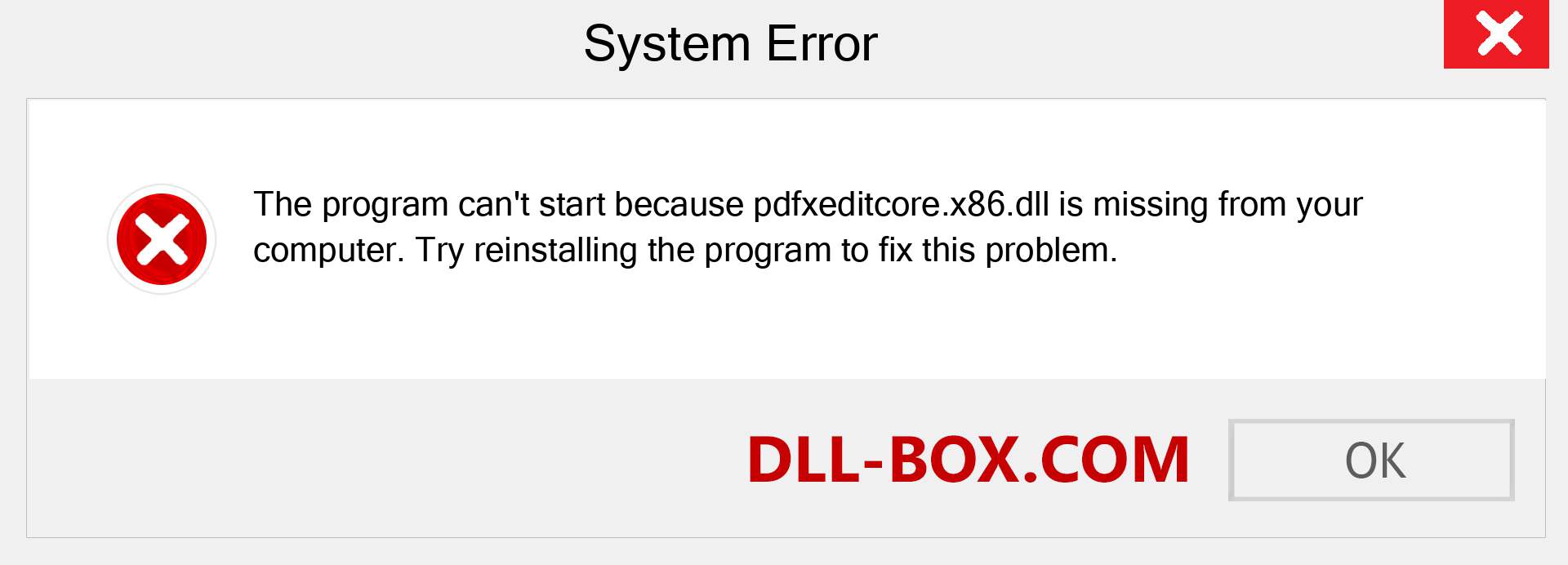  pdfxeditcore.x86.dll file is missing?. Download for Windows 7, 8, 10 - Fix  pdfxeditcore.x86 dll Missing Error on Windows, photos, images